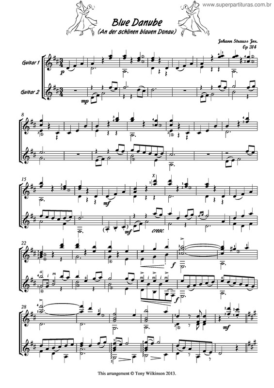 Partitura da música Danúbio Azul v.10