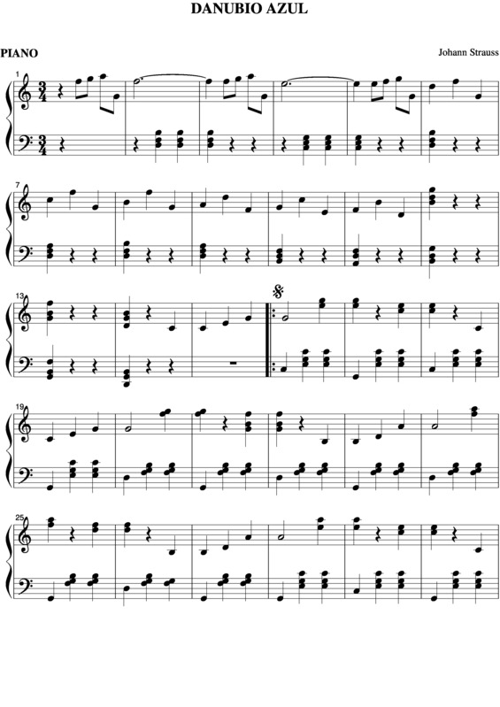 Partitura da música Danubio Azul v.12