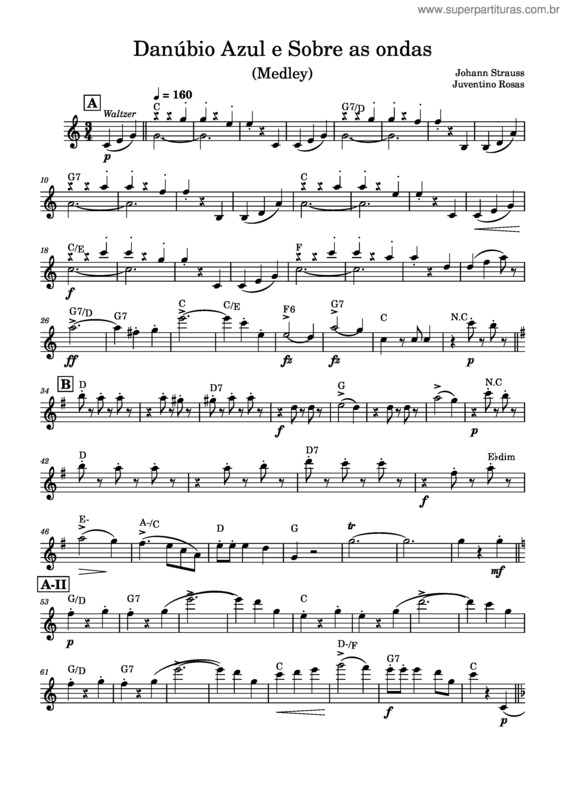 Partitura da música Danubio Azul v.17