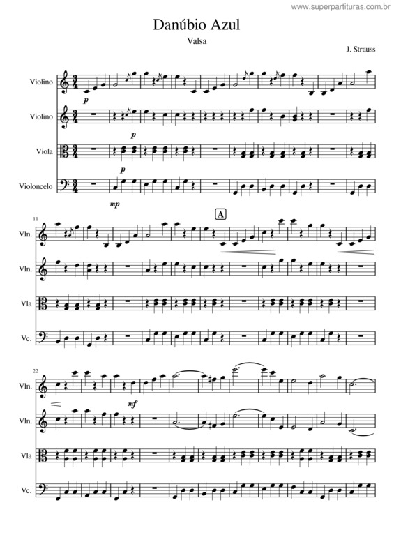 Partitura da música Danubio Azul v.20