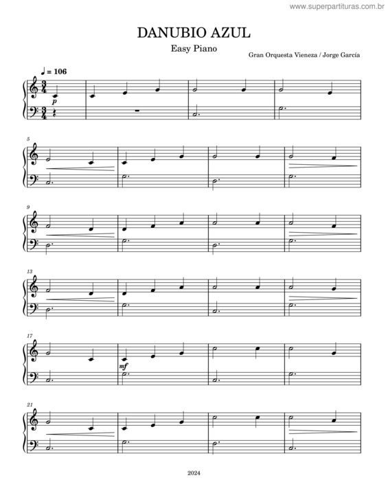 Partitura da música Danubio Azul v.21