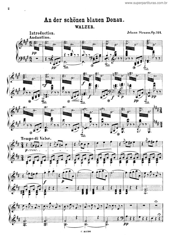 Partitura da música Danúbio Azul v.8