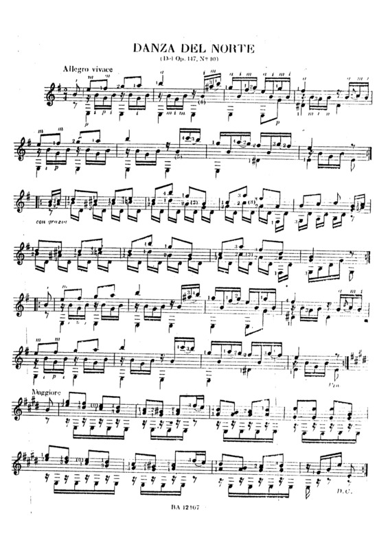 Partitura da música Danza Del Norte