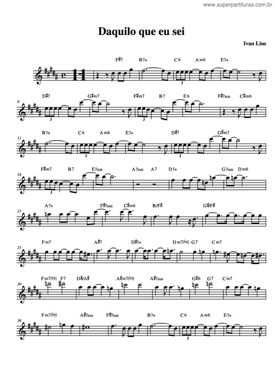 Partitura da música Daquilo Que Eu Sei v.5