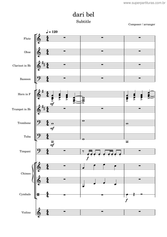 Partitura da música Dari Bel – Bryan Samuel Kenaz
