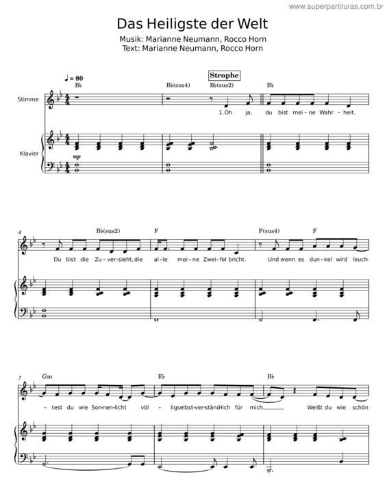 Partitura da música Das Heiligste Der Welt v.2