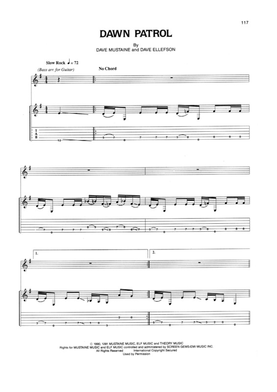 Partitura da música Dawn Patrol