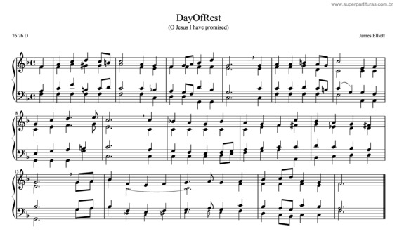 Partitura da música Dayofrest