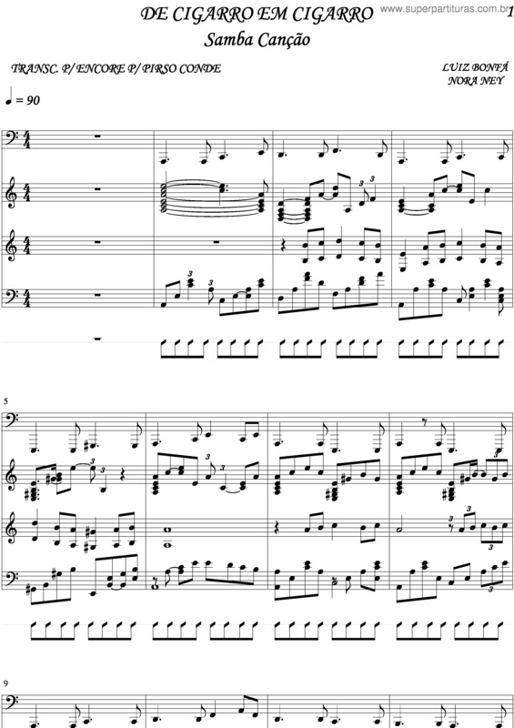 Partitura da música De Cigarro Em Cigarro