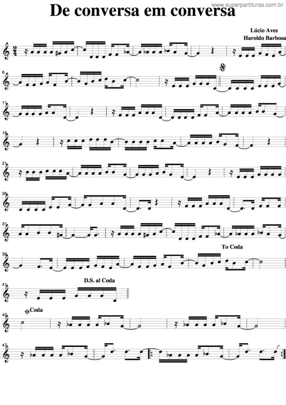 Partitura da música De Conversa Em Conversa