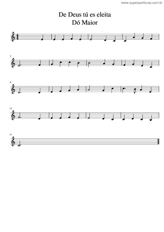 Partitura da música De Deus T S Eleita D Maior