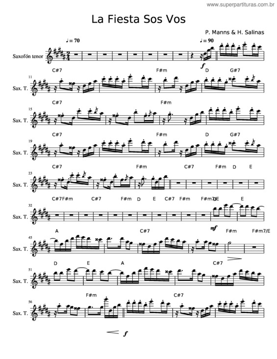 Partitura da música De Fiesta En Fiesta v.4