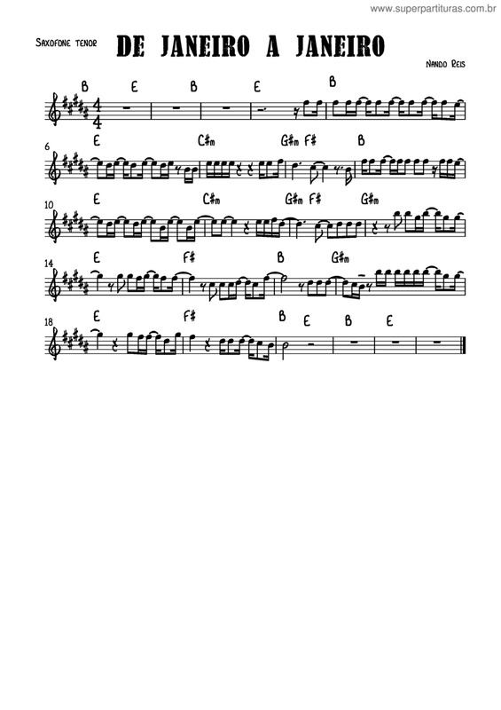 Partitura da música De Janeiro A Janeiro v.5