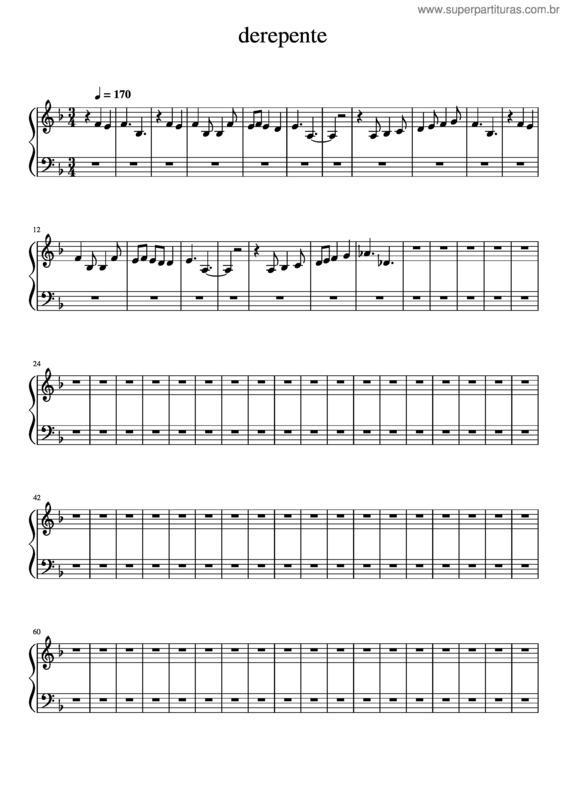 Partitura da música De Repente v.2