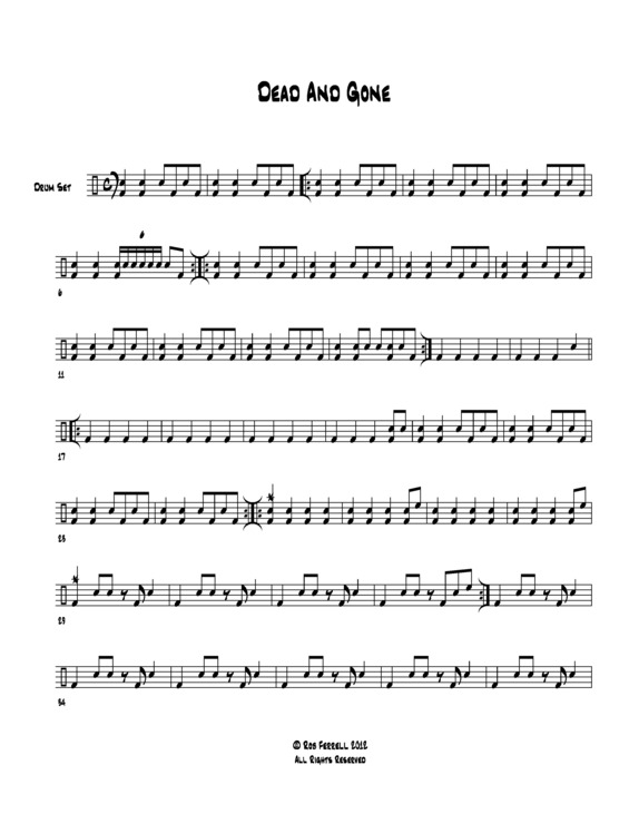 Partitura da música Dead And Gone