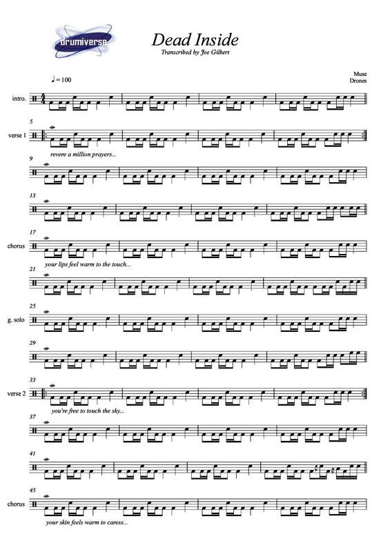 Partitura da música Dead Inside