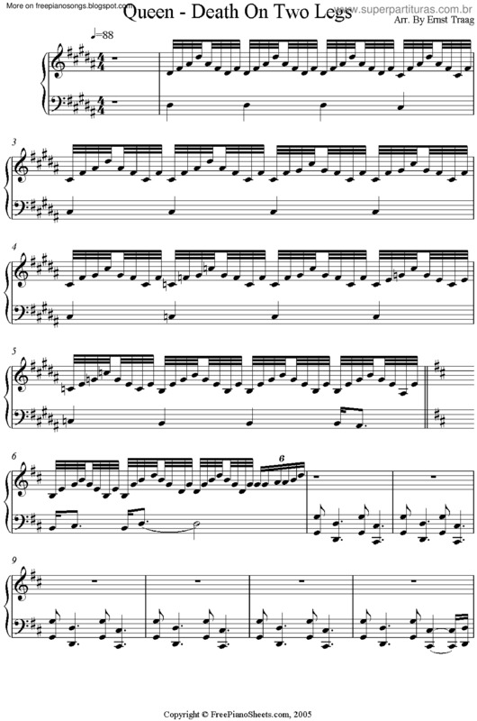 Partitura da música Death On Two Legs