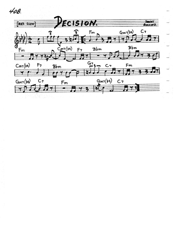 Partitura da música Decision v.7