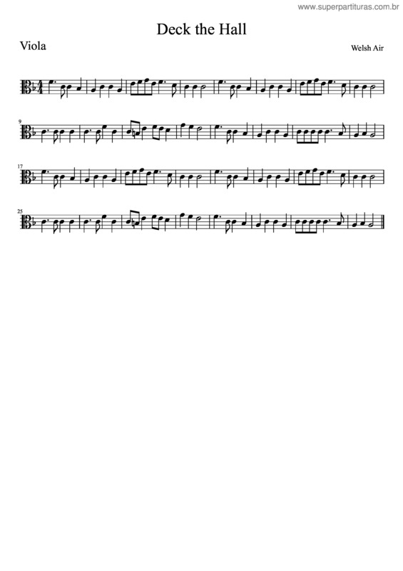 Partitura da música Deck The Hall