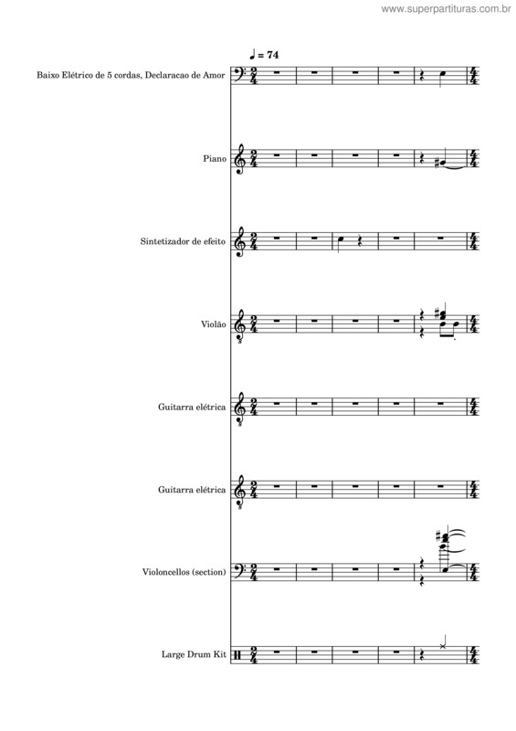 Partitura da música Declaração De Amor Pm L.Mid – Eudenisw