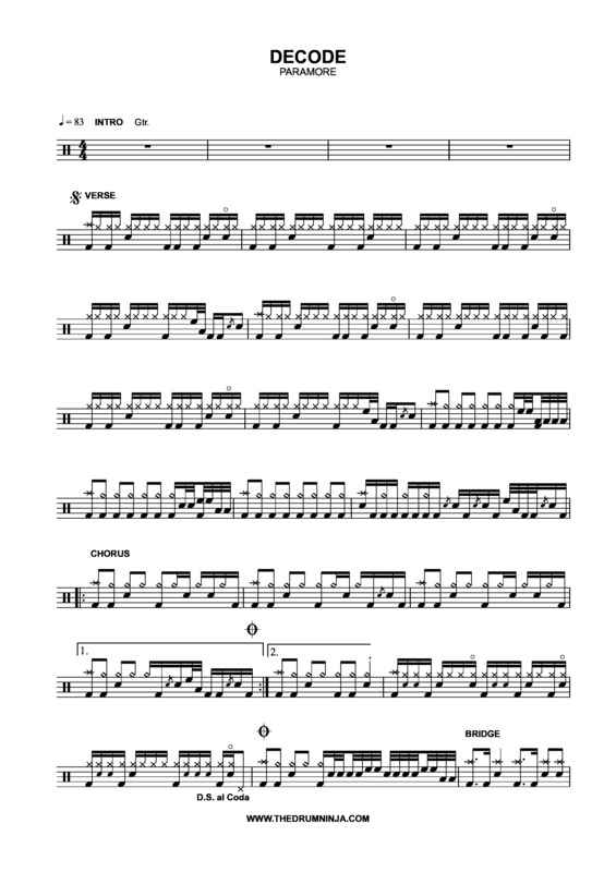 Partitura da música Decode v.3