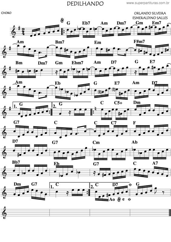 Partitura da música Dedilhando v.2