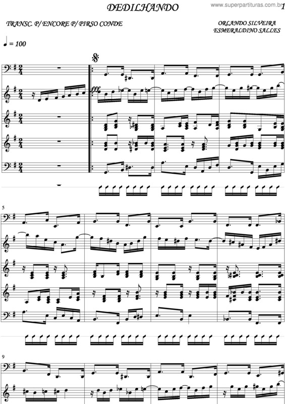 Partitura da música Dedilhando v.5