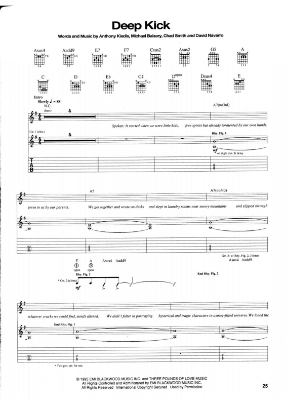 Partitura da música Deep Kick