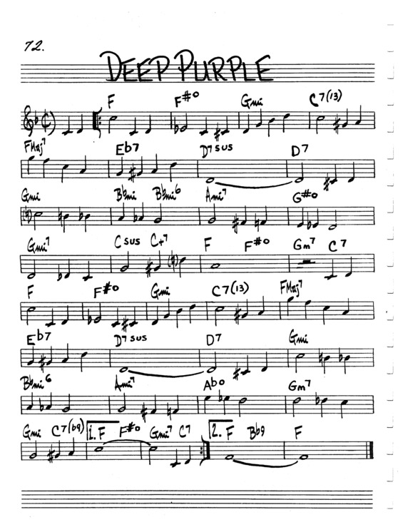 Partitura da música Deep Purple v.5