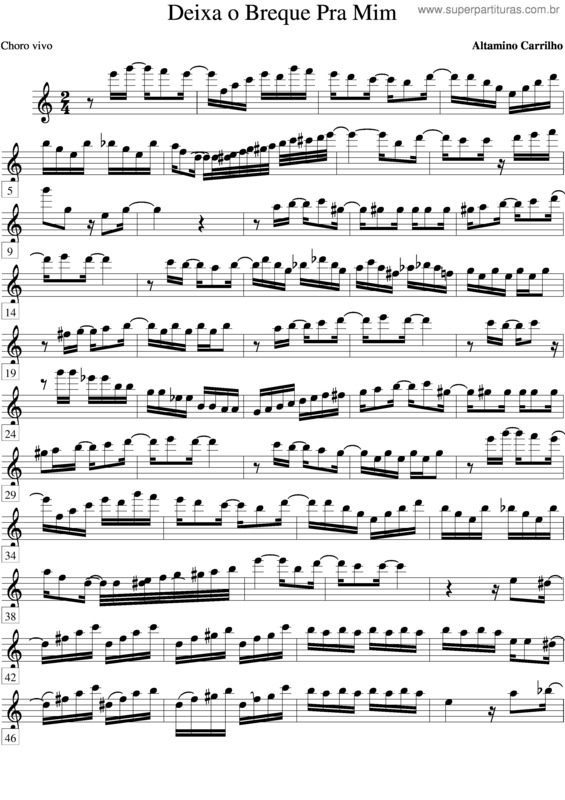 Partitura da música Deixa O Breque Pra Mim