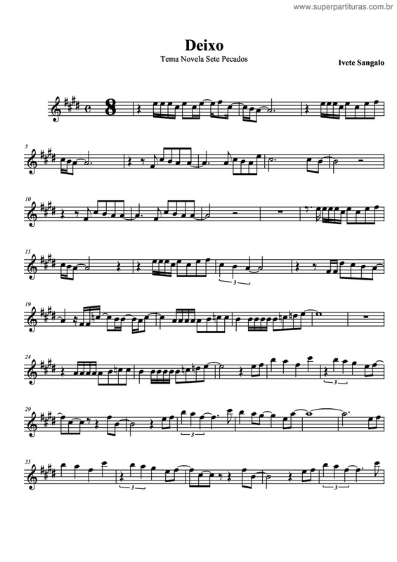 Partitura da música Deixo v.3