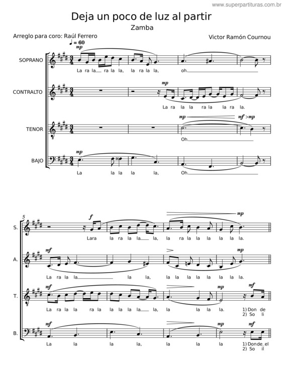 Partitura da música Deja Un Poco De Luz Al Partir