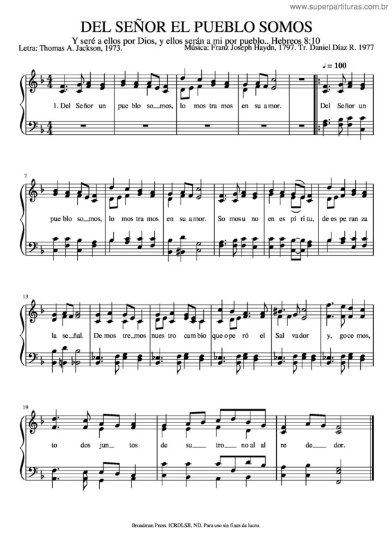 Partitura da música Del_Señor_El_Pueblo_Somos