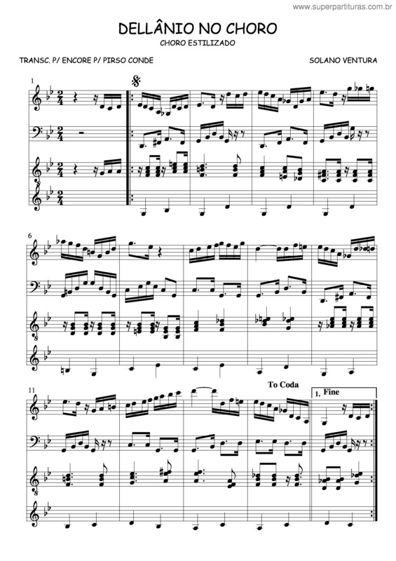 Partitura da música Dellânio No Choro v.3