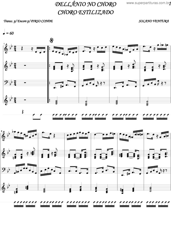 Partitura da música Dellânio No Choro v.4