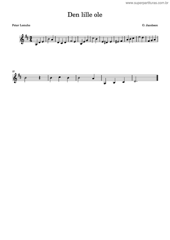 Partitura da música Den Lille Ole