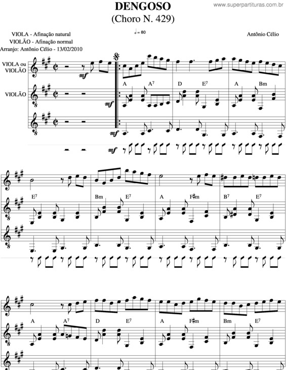 Partitura da música Dengoso v.11