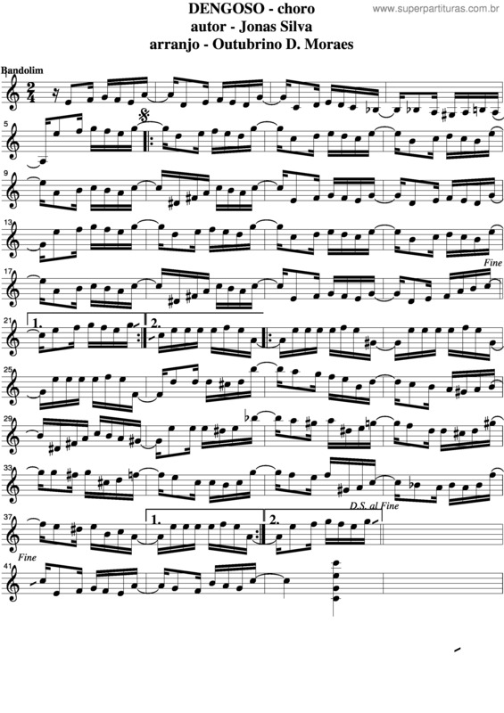 Partitura da música Dengoso v.3