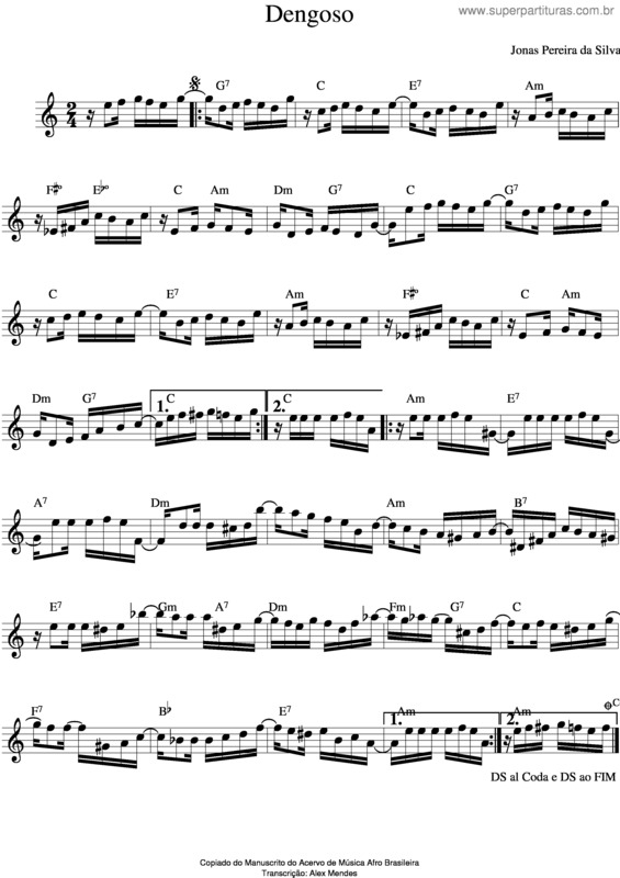 Partitura da música Dengoso v.4