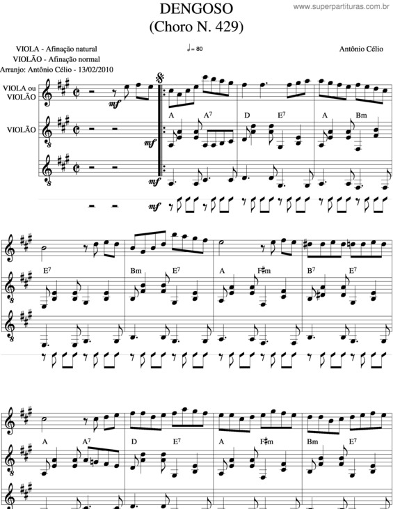 Partitura da música Dengoso v.5