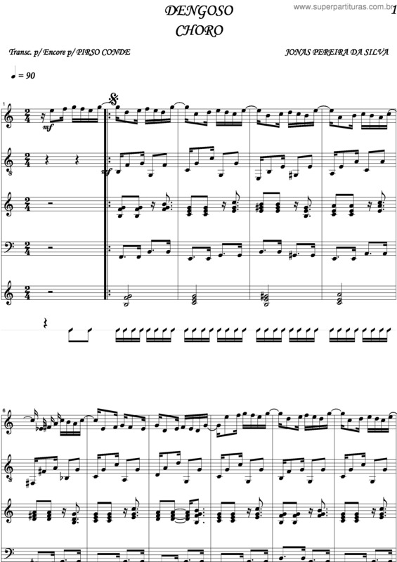 Partitura da música Dengoso v.6