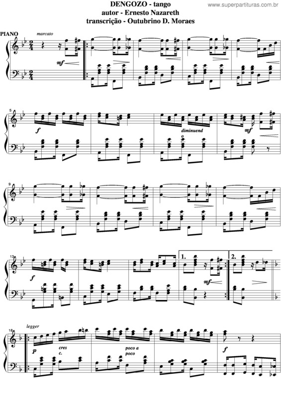 Partitura da música Dengoso v.9