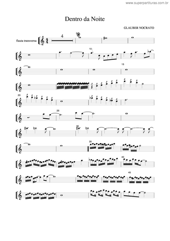 Partitura da música Dentro da noite v.2