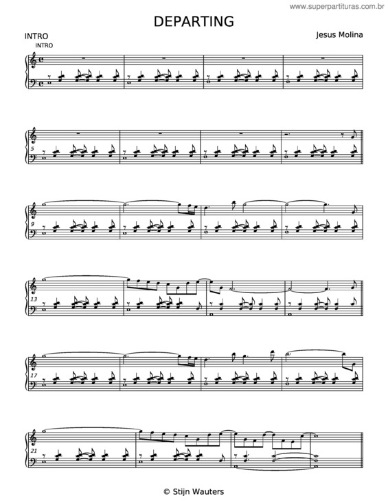 Partitura da música Departing – Jesus Molina