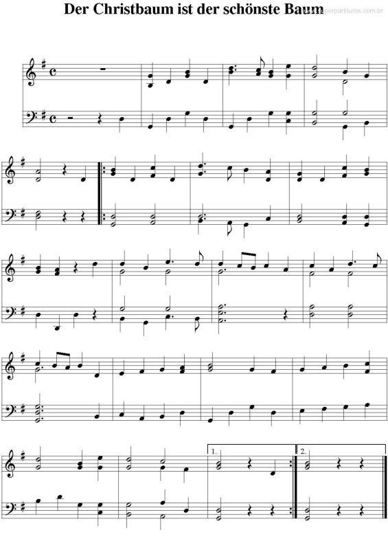 Partitura da música Der Christbaum ist der shonste Baum