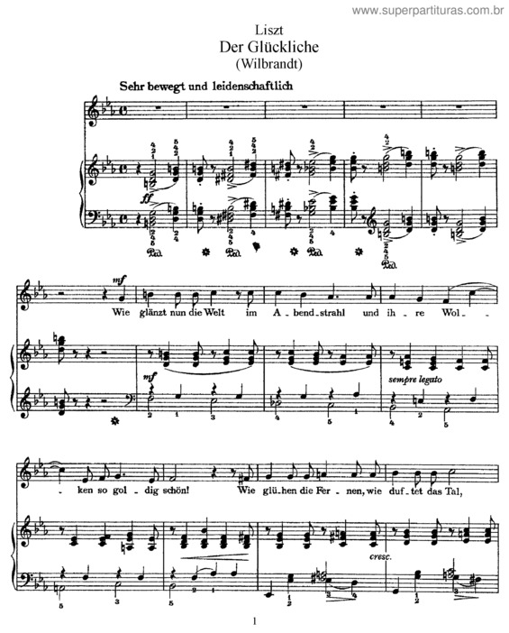 Partitura da música Der Glückliche