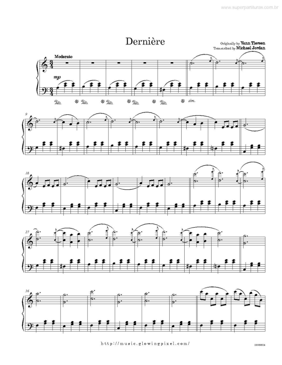 Partitura da música Dernière