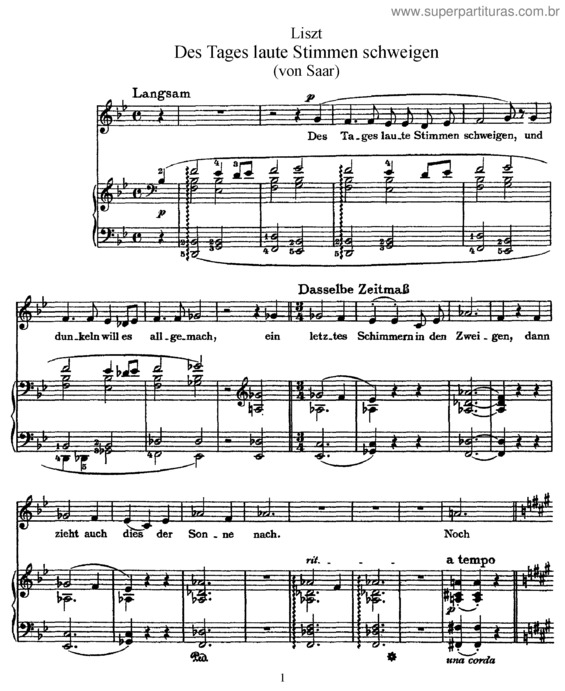 Partitura da música Des tages laute stimmen schweigen