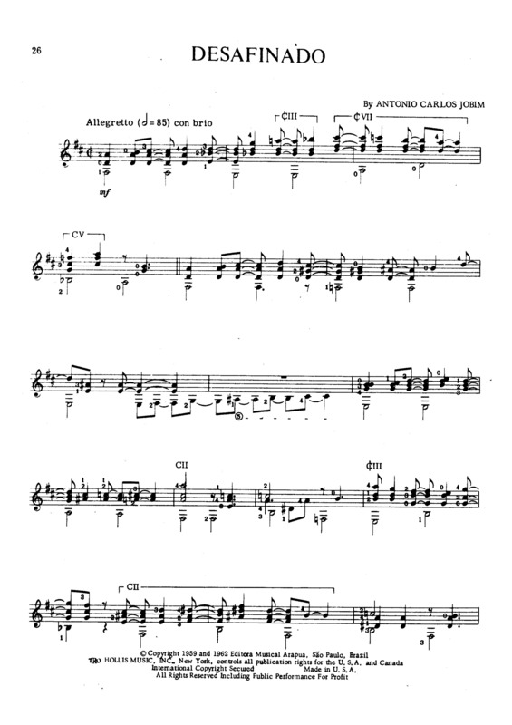 Partitura da música Desafinado v.8