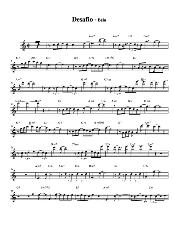 Partitura da música Desafio v.5